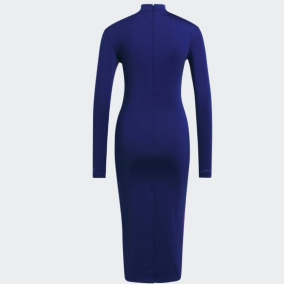 adidas X IVY PARK SPANDEX DRESS Size Large Legacy Indigo - Picture 5 of 9